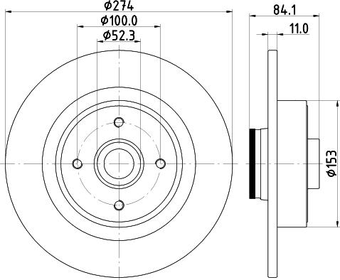 HELLA 8DD 355 123-331 - Kočioni disk www.molydon.hr