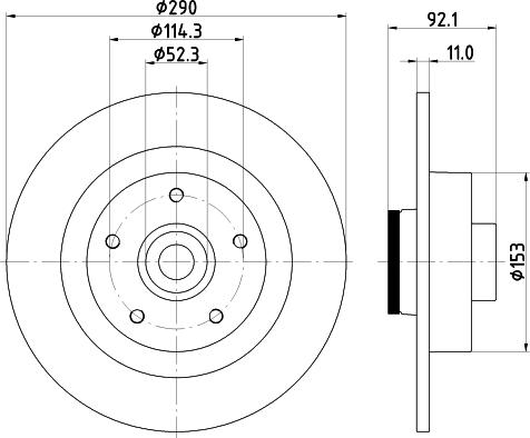 HELLA 8DD 355 123-371 - Kočioni disk www.molydon.hr