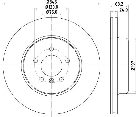 HELLA 8DD 355 123-231 - Kočioni disk www.molydon.hr