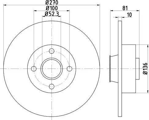 HELLA 8DD 355 113-491 - Kočioni disk www.molydon.hr