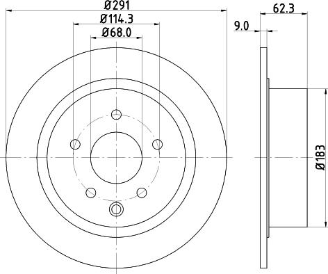 HELLA 8DD 355 122-421 - Kočioni disk www.molydon.hr