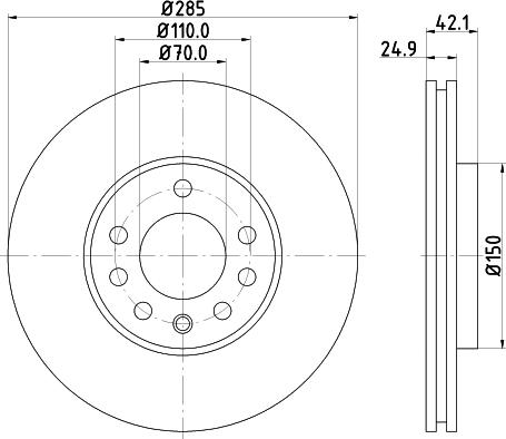 HELLA 8DD 355 122-552 - Kočioni disk www.molydon.hr