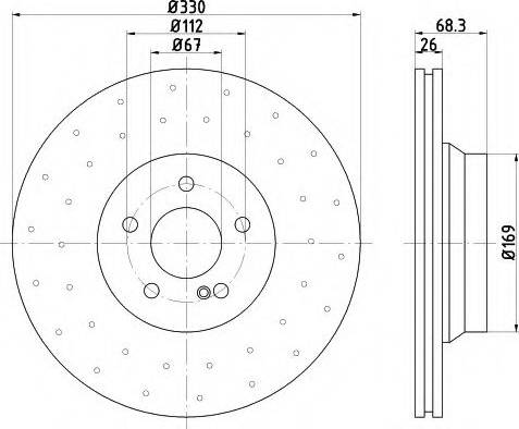 HELLA 8DD 355 122-572 - Kočioni disk www.molydon.hr