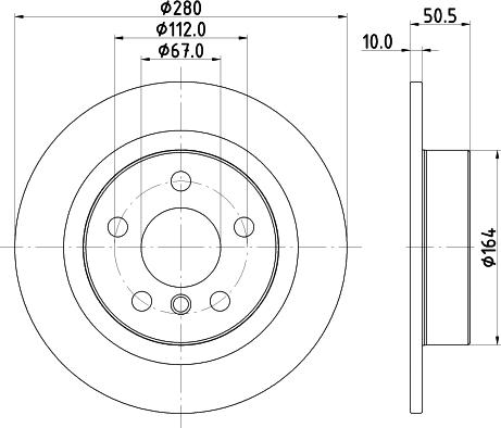 HELLA 8DD 355 122-661 - Kočioni disk www.molydon.hr