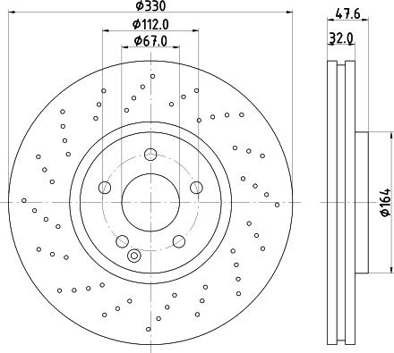 HELLA 8DD 355 122-682 - Kočioni disk www.molydon.hr