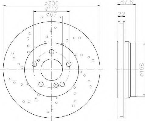 HELLA 8DD 355 122-672 - Kočioni disk www.molydon.hr