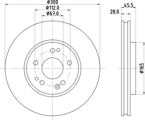 HELLA 8DD 355 122-192 - Kočioni disk www.molydon.hr