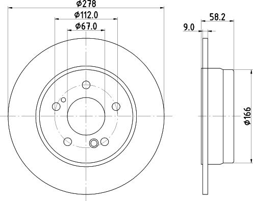 HELLA 8DD 355 122-162 - Kočioni disk www.molydon.hr