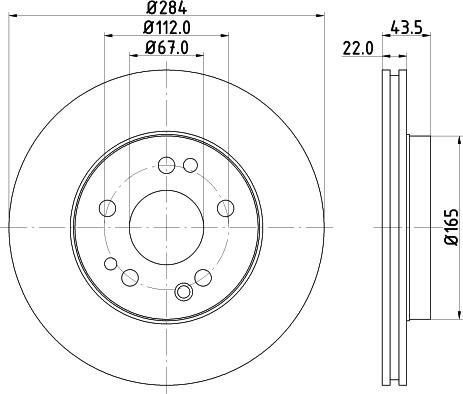 HELLA 8DD 355 122-182 - Kočioni disk www.molydon.hr