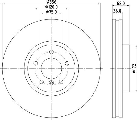 HELLA 8DD 355 122-812 - Kočioni disk www.molydon.hr