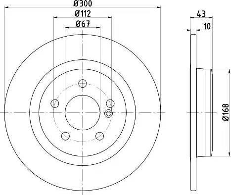 HELLA 8DD 355 122-881 - Kočioni disk www.molydon.hr