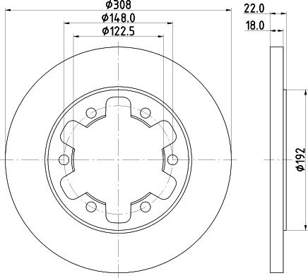 HELLA 8DD 355 122-831 - Kočioni disk www.molydon.hr