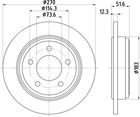 HELLA 8DD 355 122-361 - Kočioni disk www.molydon.hr