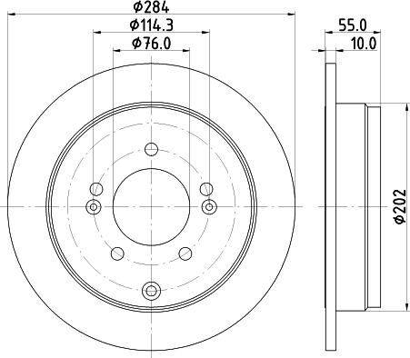 HELLA 8DD 355 122-291 - Kočioni disk www.molydon.hr