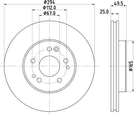 HELLA 8DD 355 122-242 - Kočioni disk www.molydon.hr