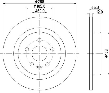 HELLA 8DD 355 122-741 - Kočioni disk www.molydon.hr