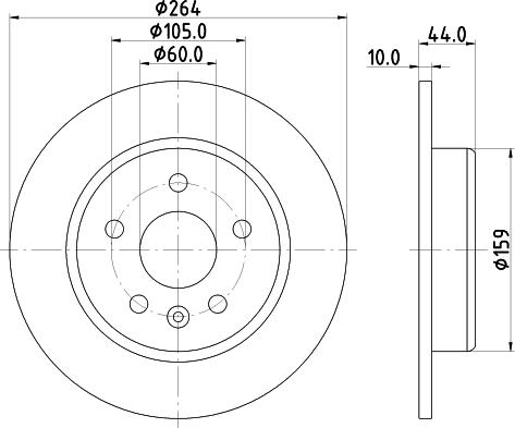 HELLA 8DD 355 122-751 - Kočioni disk www.molydon.hr