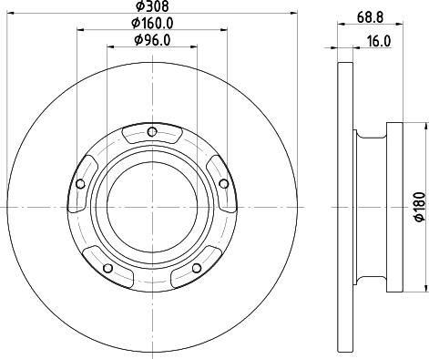 HELLA 8DD 355 122-761 - Kočioni disk www.molydon.hr