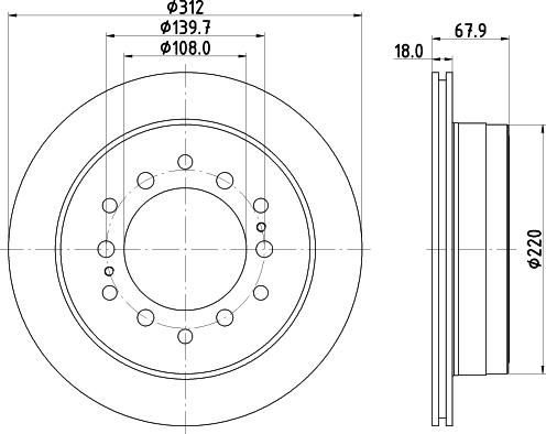 HELLA 8DD 355 122-711 - Kočioni disk www.molydon.hr