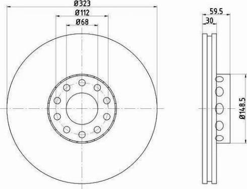 HELLA 8DD 355 106-701 - Kočioni disk www.molydon.hr