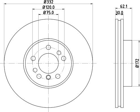 HELLA 8DD 355 127-631 - Kočioni disk www.molydon.hr