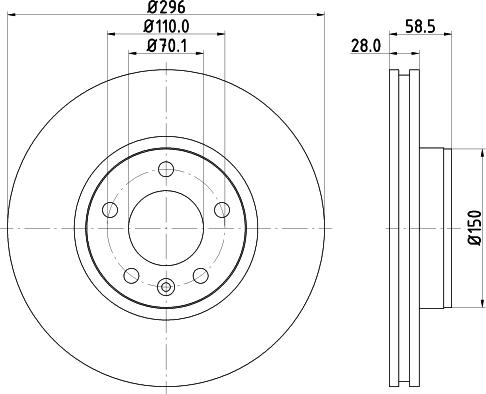 HELLA 8DD 355 127-091 - Kočioni disk www.molydon.hr