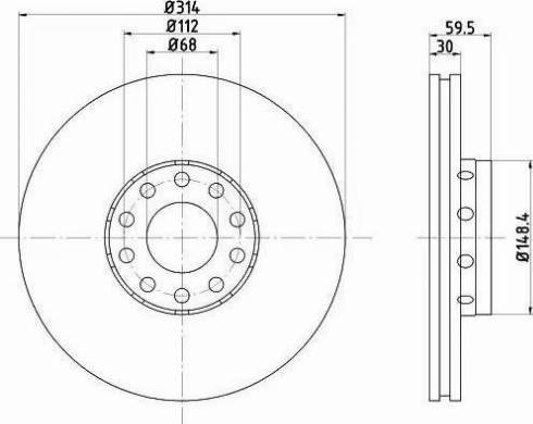 HELLA 8DD 355 104-351 - Kočioni disk www.molydon.hr