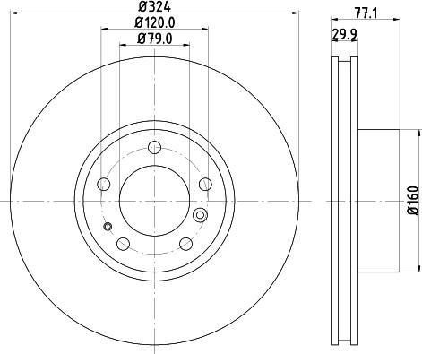 HELLA 8DD 355 127-101 - Kočioni disk www.molydon.hr