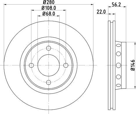 HELLA 8DD 355 127-131 - Kočioni disk www.molydon.hr