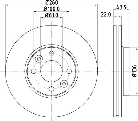 HELLA 8DD 355 127-881 - Kočioni disk www.molydon.hr