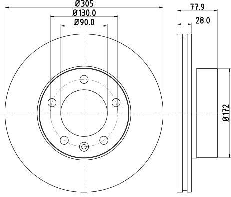 HELLA 8DD 355 127-791 - Kočioni disk www.molydon.hr