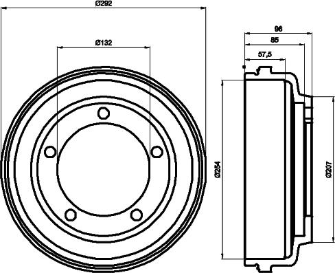 HELLA 8DT 355 300-461 - Bubanj kočnica www.molydon.hr