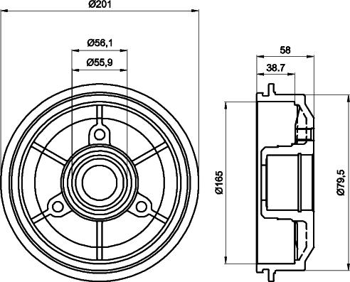 HELLA 8DT 355 300-051 - Bubanj kočnica www.molydon.hr