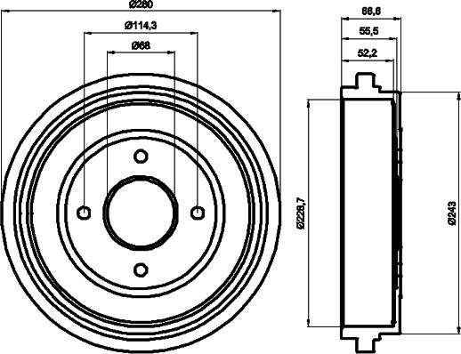 HELLA 8DT 355 300-321 - Bubanj kočnica www.molydon.hr