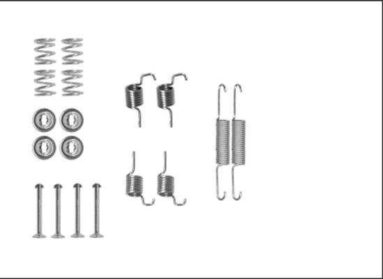 HELLA 8DZ 355 205-951 - Komplet pribora, kočione papuce rucne kočnice www.molydon.hr