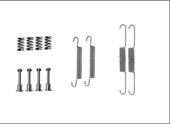 HELLA 8DZ 355 206-161 - Komplet pribora, kočione papuce rucne kočnice www.molydon.hr