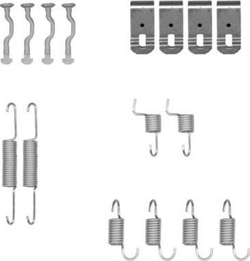 HELLA 8DZ 355 201-971 - Komplet pribora, kočione papuce rucne kočnice www.molydon.hr