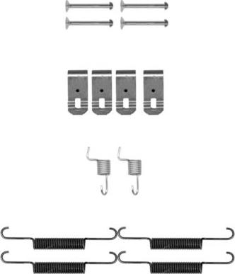 HELLA 8DZ 355 202-041 - Komplet pribora, kočione papuce rucne kočnice www.molydon.hr