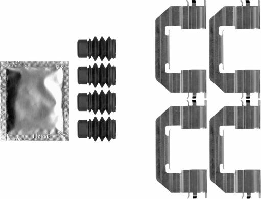 HELLA 8DZ 355 207-291 - Komplet pribora, Pločica disk kočnice www.molydon.hr