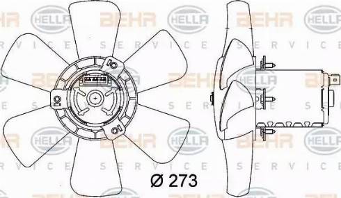 HELLA 8EW 009 144-401 - Ventilator, hladjenje motora www.molydon.hr