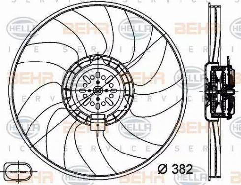 HELLA 8EW 351 044-351 - Ventilator, hladjenje motora www.molydon.hr