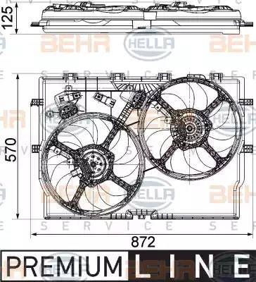 HELLA 8EW 351 040-631 - Ventilator, hladjenje motora www.molydon.hr