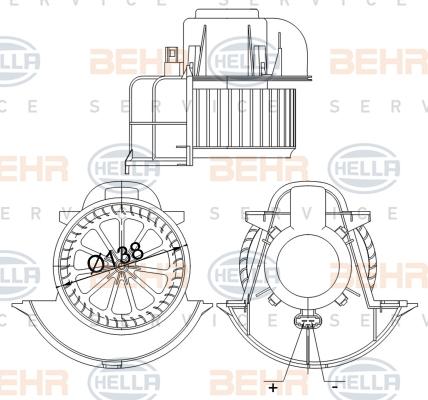 HELLA 8EW 351 040-184 - Ventilator kabine/unutrasnjeg prostora www.molydon.hr