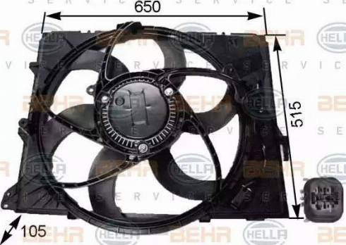 HELLA 8EW 351 043-251 - Ventilator, hladjenje motora www.molydon.hr