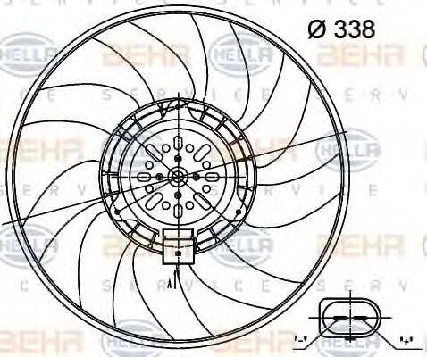 HELLA 8EW 351 000-481 - Ventilator, hladjenje motora www.molydon.hr