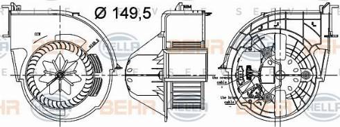 HELLA 8EW 351 000-694 - Ventilator kabine/unutrasnjeg prostora www.molydon.hr