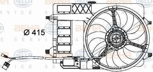 HELLA 8EW 351 000-294 - Ventilator, hladjenje motora www.molydon.hr