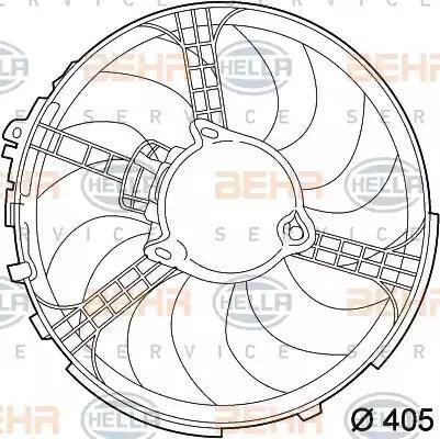 HELLA 8EW 351 039-561 - Ventilator, hladjenje motora www.molydon.hr