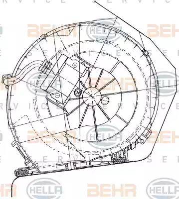 HELLA 8EW 351 034-051 - Ventilator kabine/unutrasnjeg prostora www.molydon.hr