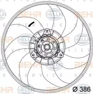 HELLA 8EW 351 034-281 - Ventilator, hladjenje motora www.molydon.hr